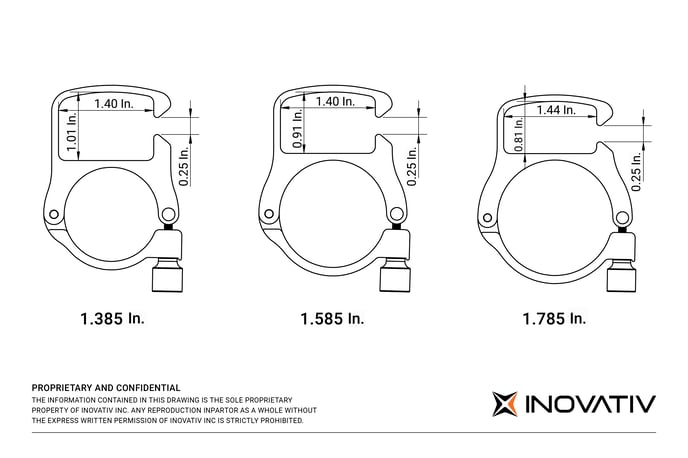 AXIS_Cable Management Post Clamps_Diagram_INCHES